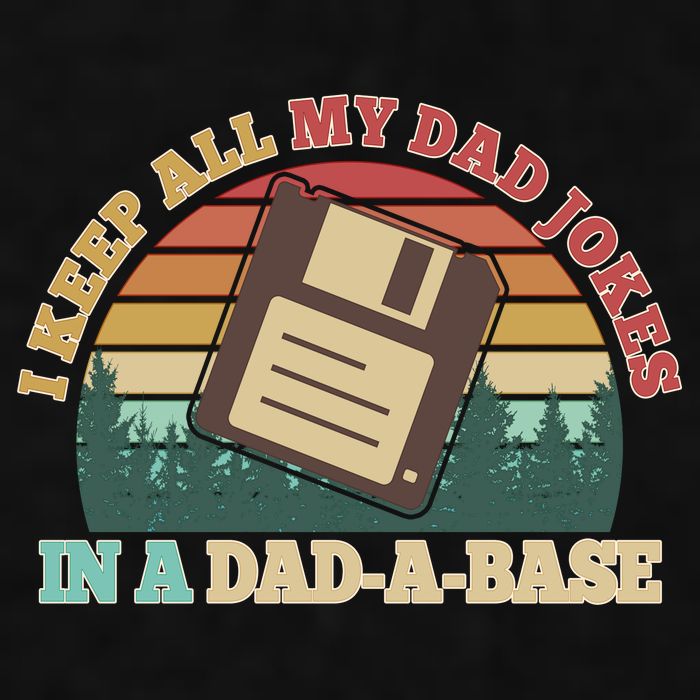 Retro I Keep All My Dad Jokes In A Dad A Base Ladies PosiCharge Tri-Blend Wicking Tank