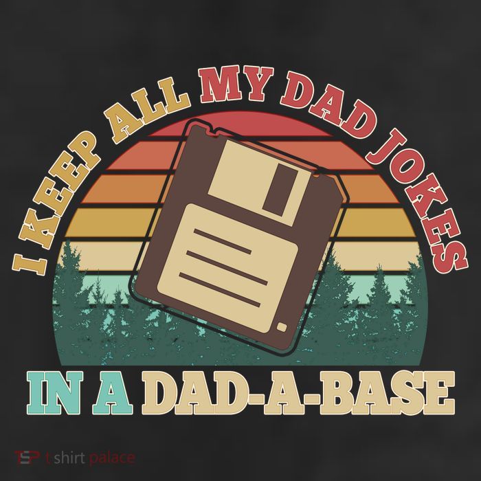 Retro I Keep All My Dad Jokes In A Dad A Base 7 Panel Mesh Trucker Snapback Hat