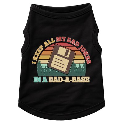 Retro I Keep All My Dad Jokes In A Dad A Base Doggie Tank