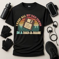 Retro I Keep All My Dad Jokes In A Dad A Base Performance Shirt