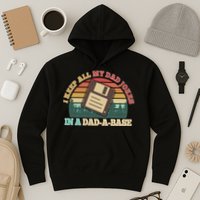 Retro I Keep All My Dad Jokes In A Dad A Base Hoodie