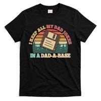 Retro I Keep All My Dad Jokes In A Dad A Base T-Shirt