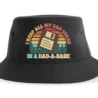 Retro I Keep All My Dad Jokes In A Dad A Base Sustainable Bucket Hat