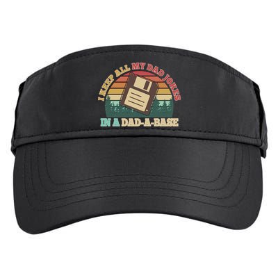 Retro I Keep All My Dad Jokes In A Dad A Base Adult Drive Performance Visor
