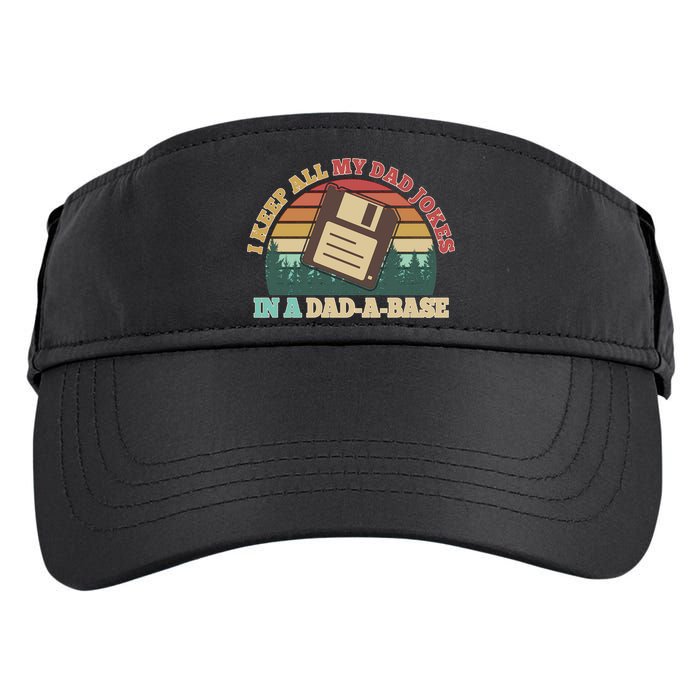Retro I Keep All My Dad Jokes In A Dad A Base Adult Drive Performance Visor