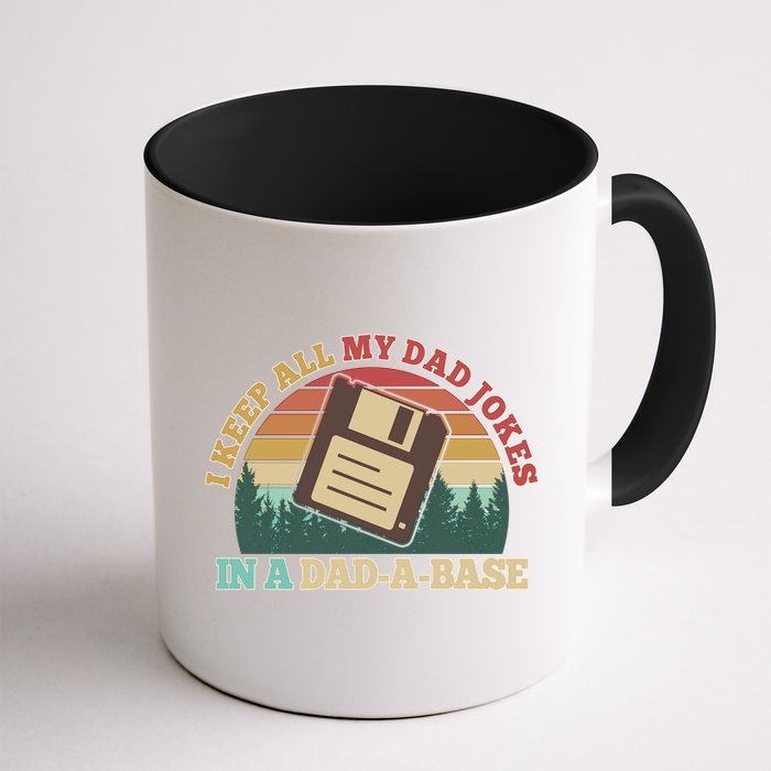 Retro I Keep All My Dad Jokes In A Dad A Base Mug