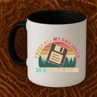 Retro I Keep All My Dad Jokes In A Dad A Base Mug