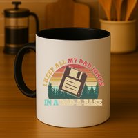 Retro I Keep All My Dad Jokes In A Dad A Base Mug