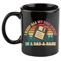 Retro I Keep All My Dad Jokes In A Dad A Base 11oz C Handle Ceramic Mug
