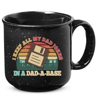 Retro I Keep All My Dad Jokes In A Dad A Base 15oz Campfire Ceramic Mug