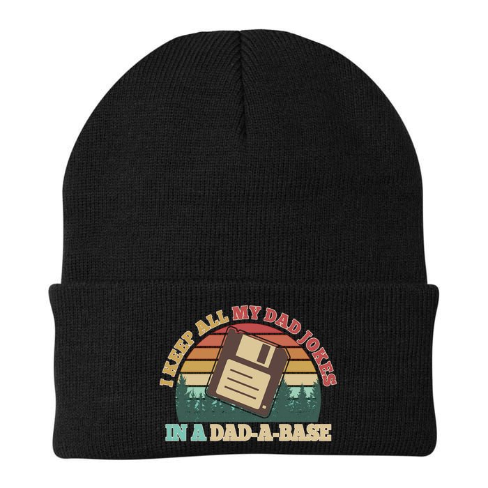 Retro I Keep All My Dad Jokes In A Dad A Base Beanie