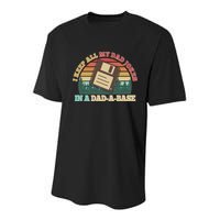 Retro I Keep All My Dad Jokes In A Dad A Base Youth Performance Sprint T-Shirt