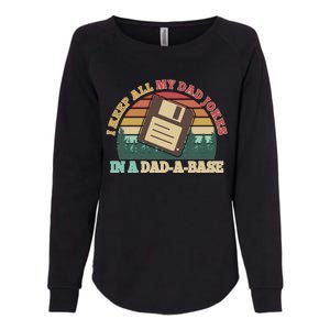 Retro I Keep All My Dad Jokes In A Dad A Base Womens California Wash Sweatshirt