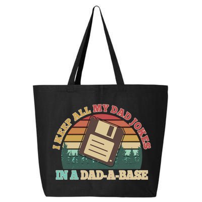 Retro I Keep All My Dad Jokes In A Dad A Base 25L Jumbo Tote
