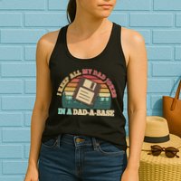 Retro I Keep All My Dad Jokes In A Dad A Base Womens Tank Top