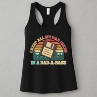 Retro I Keep All My Dad Jokes In A Dad A Base Womens Tank Top