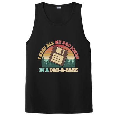 Retro I Keep All My Dad Jokes In A Dad A Base PosiCharge Competitor Tank