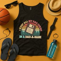 Retro I Keep All My Dad Jokes In A Dad A Base Tank Top