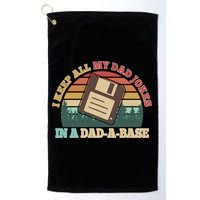 Retro I Keep All My Dad Jokes In A Dad A Base Golf Towel