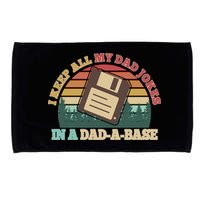Retro I Keep All My Dad Jokes In A Dad A Base Microfiber Hand Towel