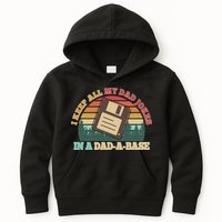 Retro I Keep All My Dad Jokes In A Dad A Base Kids Hoodie