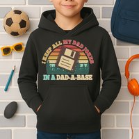 Retro I Keep All My Dad Jokes In A Dad A Base Kids Hoodie