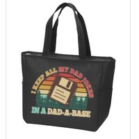 Retro I Keep All My Dad Jokes In A Dad A Base Zip Tote Bag
