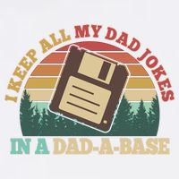 Retro I Keep All My Dad Jokes In A Dad A Base Garment-Dyed Sweatshirt