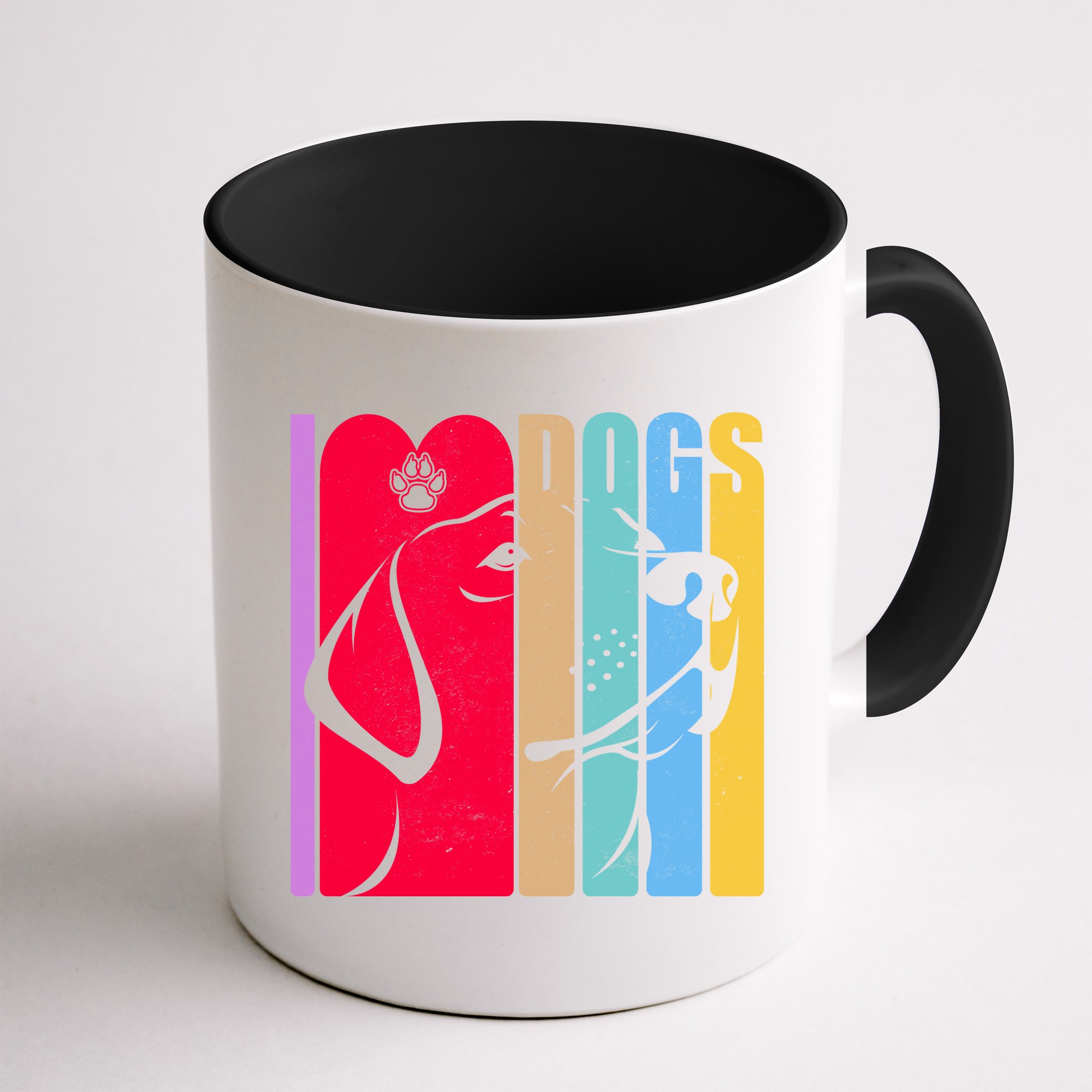 Retro I Love Dogs Mug