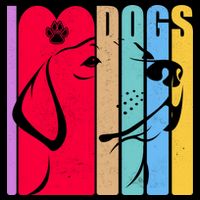 Retro I Love Dogs Kids Hoodie