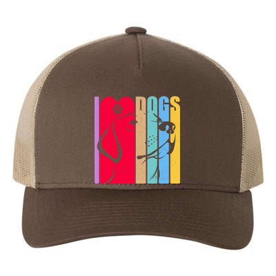 Retro I Love Dogs Yupoong Adult 5-Panel Trucker Hat