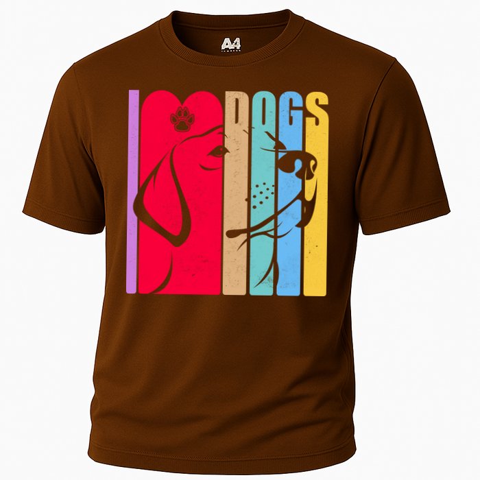 Retro I Love Dogs Cooling Performance Crew T-Shirt