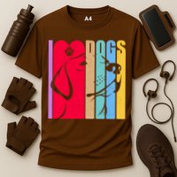Retro I Love Dogs Cooling Performance Crew T-Shirt