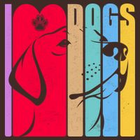 Retro I Love Dogs Cooling Performance Crew T-Shirt