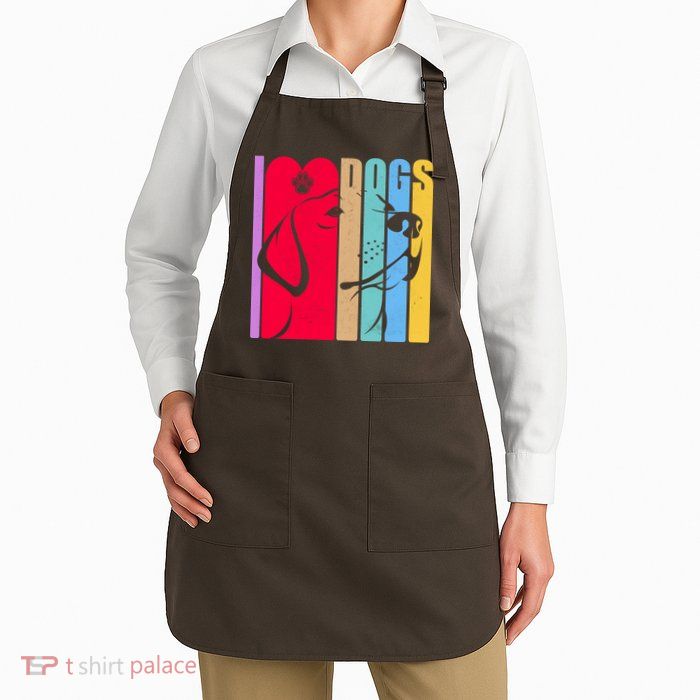 Retro I Love Dogs Apron