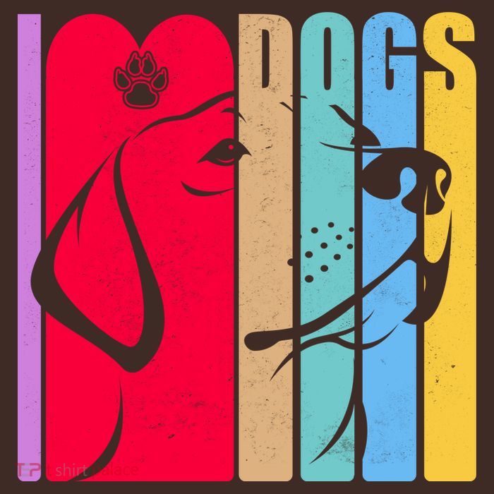 Retro I Love Dogs Apron
