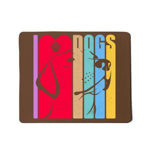 Retro I Love Dogs Mousepad