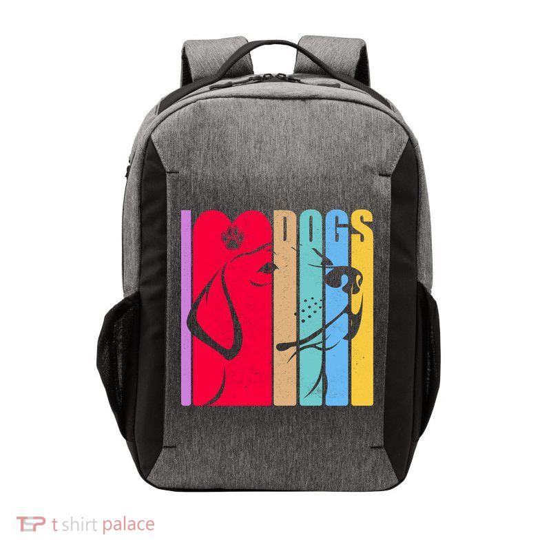 Retro I Love Dogs Vector Backpack