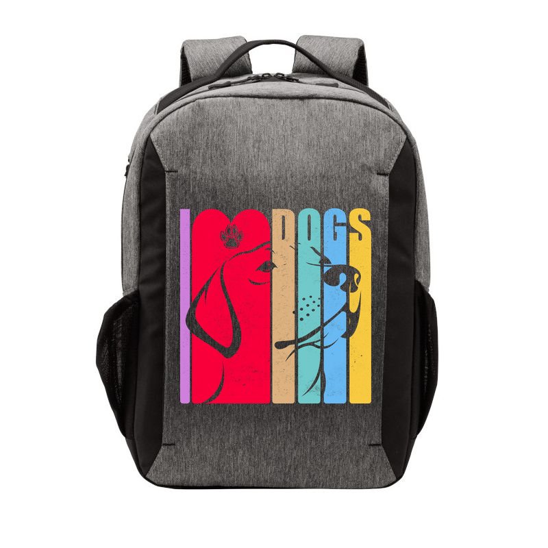 Retro I Love Dogs Vector Backpack