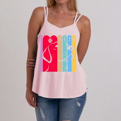 Retro I Love Dogs Women's Strappy Tank