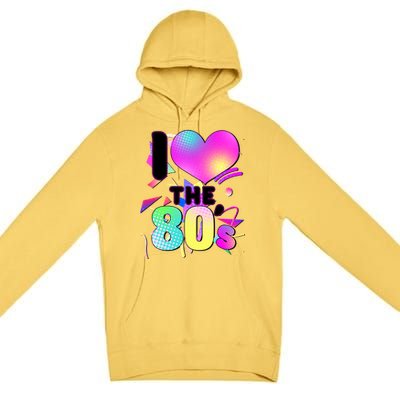 Retro I Love The 80's  Premium Pullover Hoodie