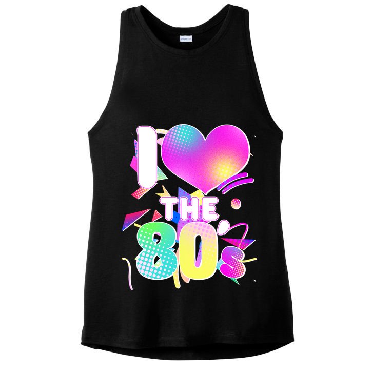 Retro I Love The 80's  Ladies PosiCharge Tri-Blend Wicking Tank