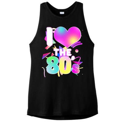 Retro I Love The 80's  Ladies PosiCharge Tri-Blend Wicking Tank