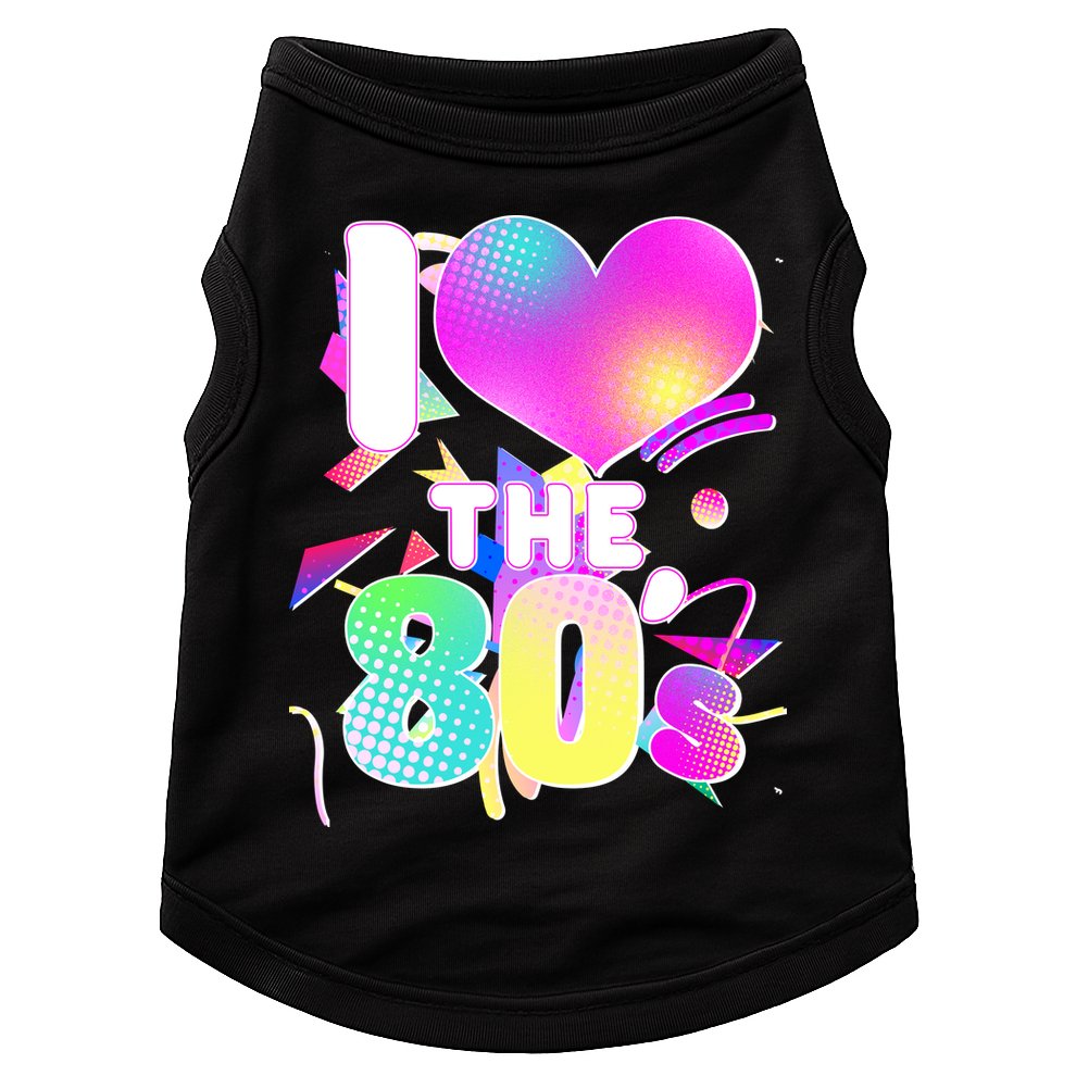 Retro I Love The 80's  Doggie Tank