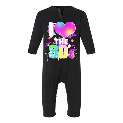 Retro I Love The 80's  Infant Fleece One Piece