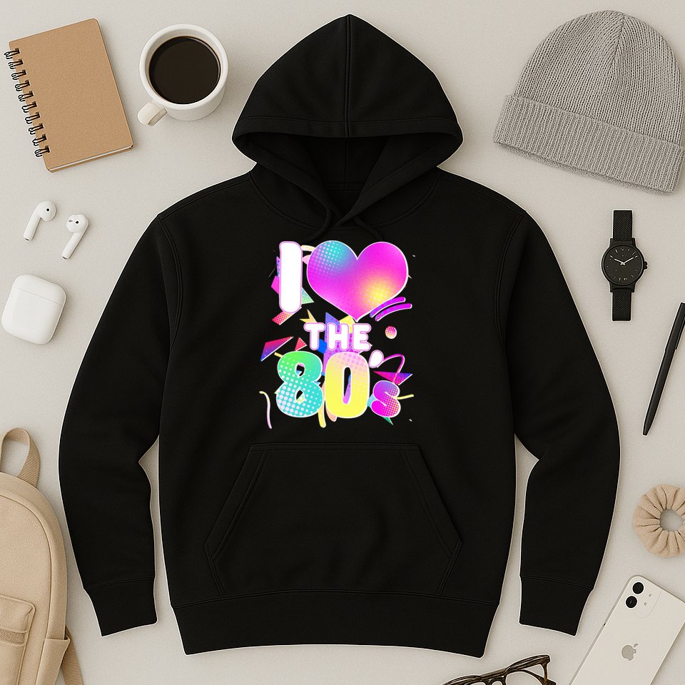 Retro I Love The 80's  Hoodie