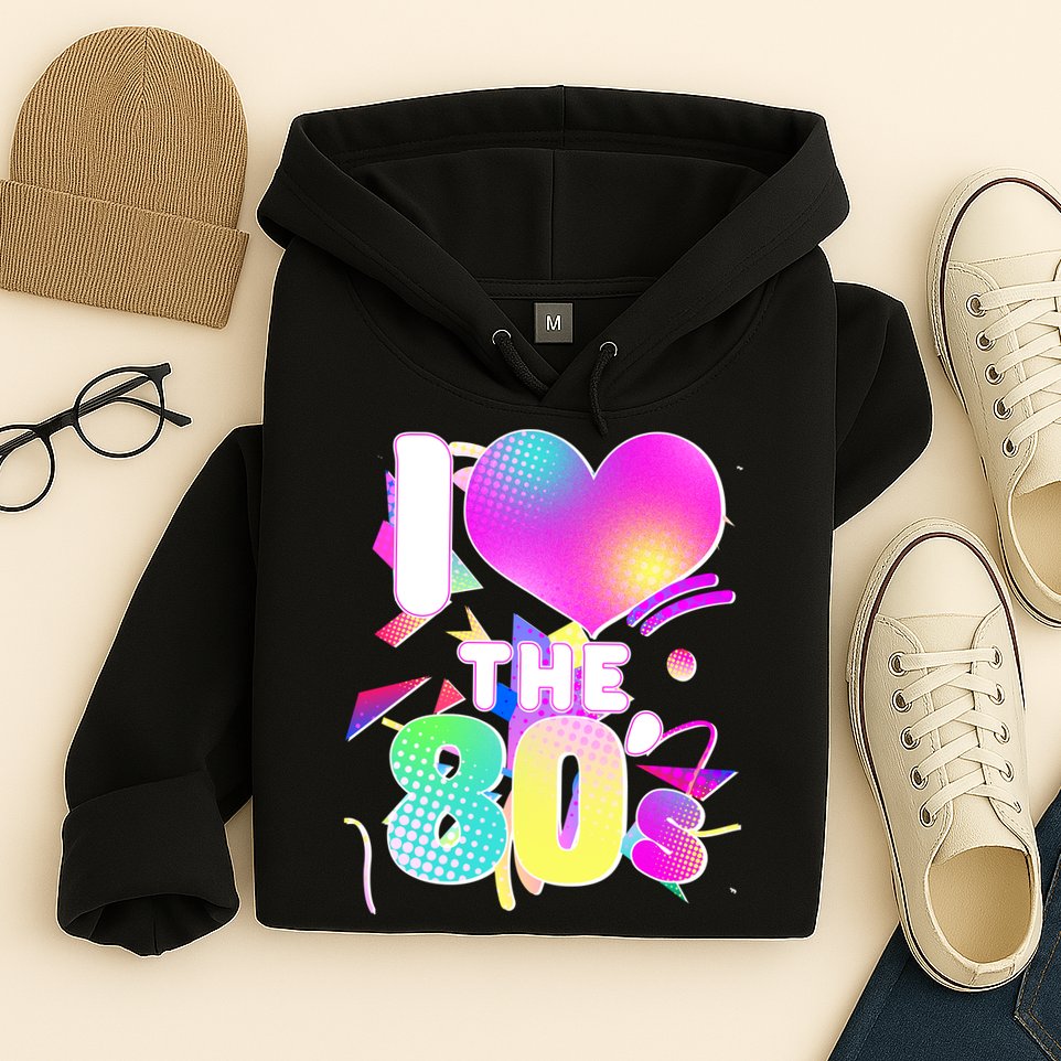 Retro I Love The 80's  Hoodie
