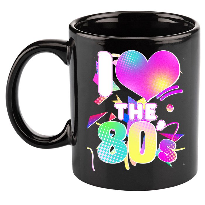 Retro I Love The 80's  11oz C Handle Ceramic Mug