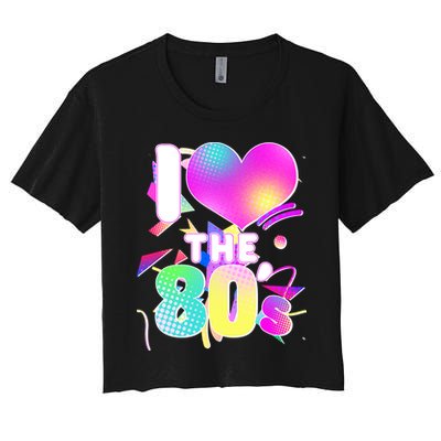 Retro I Love The 80's  Crop Top