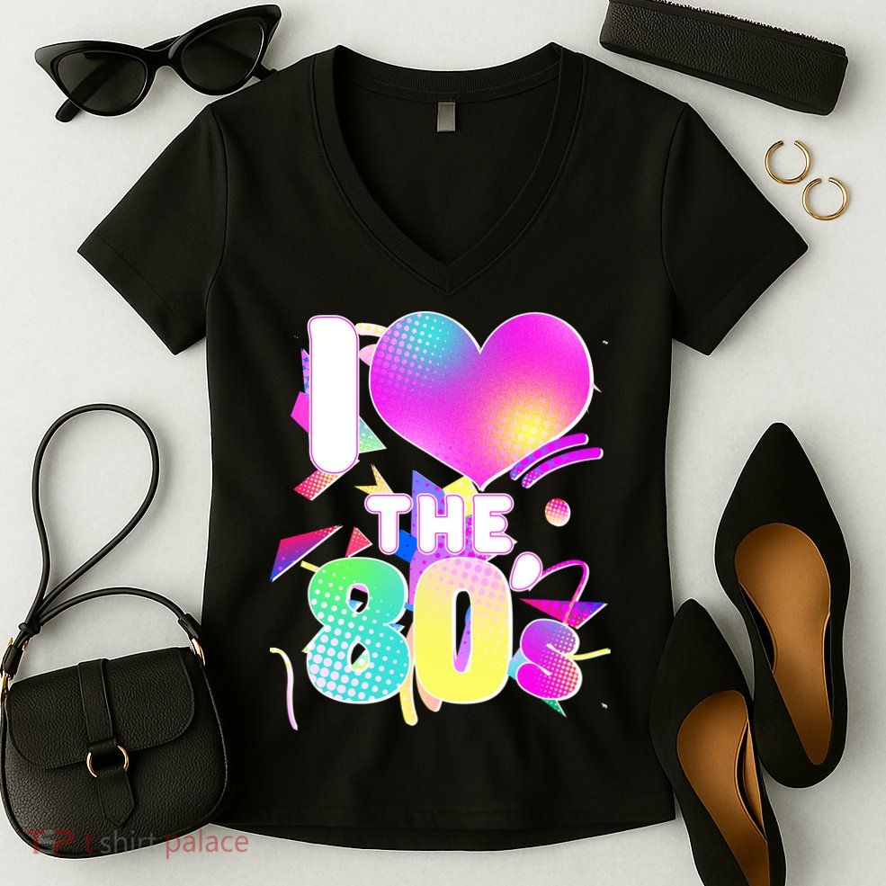 Retro I Love The 80's  Women's V-Neck T-Shirt